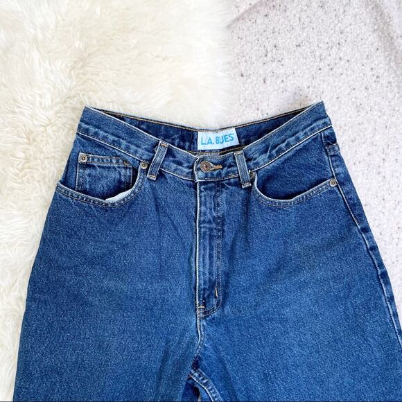 Vintage LA Blues Dark Wash Straight Leg Jeans Size 8P Classic Fit 100% Cotton - Picture 7 of 11